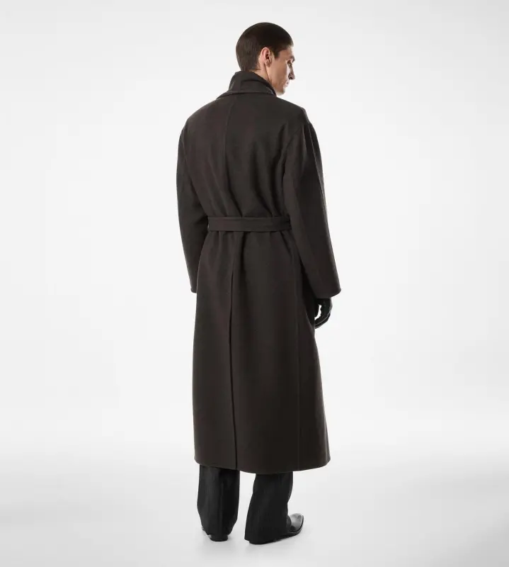 DOUBLE SPLITTABLE CASHMERE SHAWL COAT GRAPHITE online